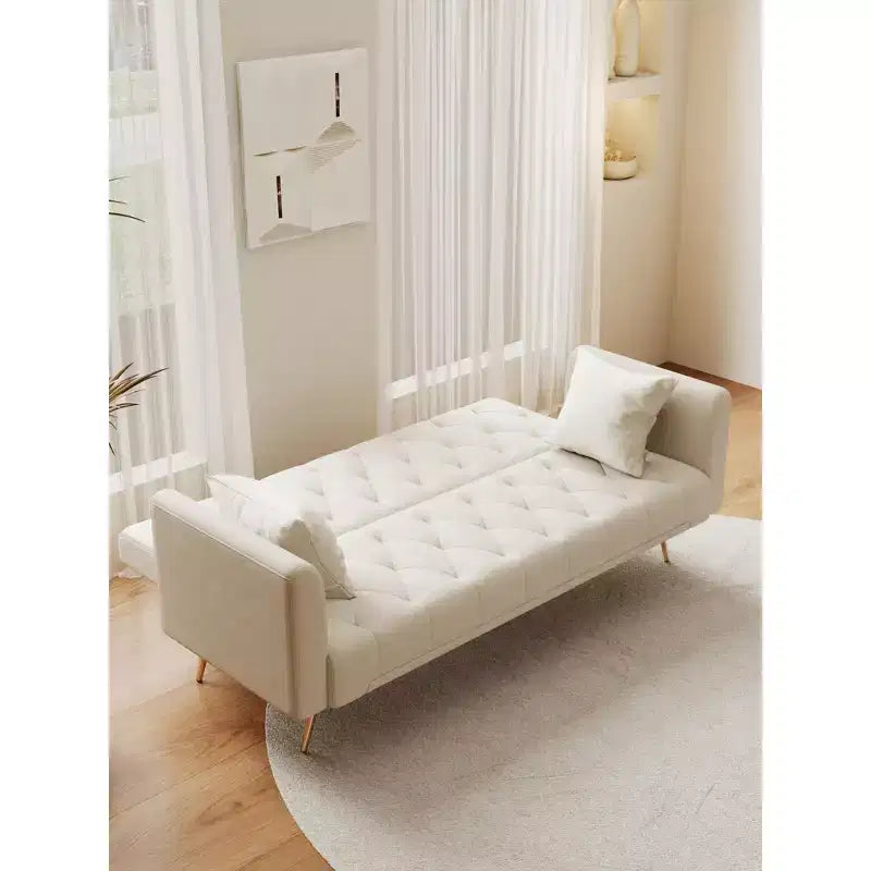 Canapé Loveseat Convertible 71", Canapé-lit en Velours pour Salon, Chambre, Bureau - ModernLuxe