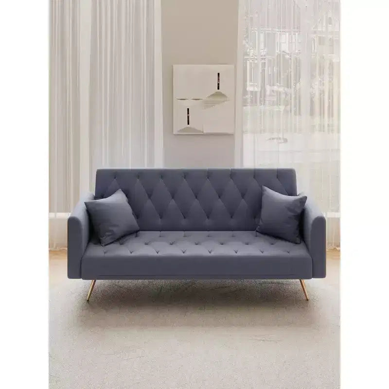 Canapé Loveseat Convertible 71", Canapé-lit en Velours pour Salon, Chambre, Bureau - ModernLuxe