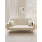 Canapé Loveseat Convertible 71", Canapé-lit en Velours pour Salon, Chambre, Bureau - ModernLuxe