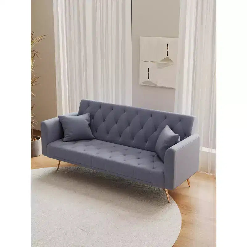Canapé Loveseat Convertible 71", Canapé-lit en Velours pour Salon, Chambre, Bureau - ModernLuxe
