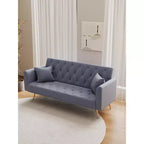 Canapé Loveseat Convertible 71", Canapé-lit en Velours pour Salon, Chambre, Bureau - ModernLuxe