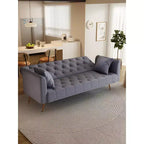 Canapé Loveseat Convertible 71", Canapé-lit en Velours pour Salon, Chambre, Bureau - ModernLuxe