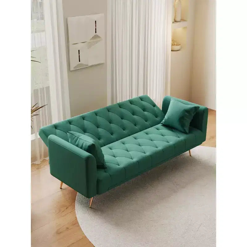 Canapé Loveseat Convertible 71", Canapé-lit en Velours pour Salon, Chambre, Bureau - ModernLuxe
