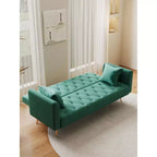 Canapé Loveseat Convertible 71", Canapé-lit en Velours pour Salon, Chambre, Bureau - ModernLuxe