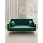 Canapé Loveseat Convertible 71", Canapé-lit en Velours pour Salon, Chambre, Bureau - ModernLuxe