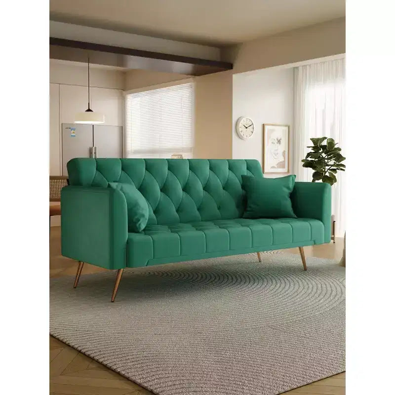 Canapé Loveseat Convertible 71", Canapé-lit en Velours pour Salon, Chambre, Bureau - ModernLuxe