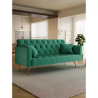 Canapé Loveseat Convertible 71", Canapé-lit en Velours pour Salon, Chambre, Bureau - ModernLuxe