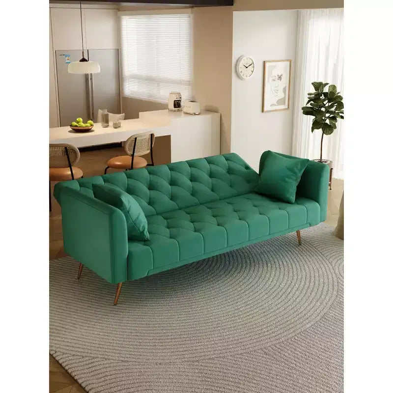 Canapé Loveseat Convertible 71", Canapé-lit en Velours pour Salon, Chambre, Bureau - ModernLuxe