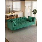Canapé Loveseat Convertible 71", Canapé-lit en Velours pour Salon, Chambre, Bureau - ModernLuxe