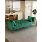 Canapé Loveseat Convertible 71", Canapé-lit en Velours pour Salon, Chambre, Bureau - ModernLuxe