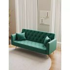 Canapé Loveseat Convertible 71", Canapé-lit en Velours pour Salon, Chambre, Bureau - ModernLuxe