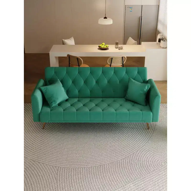 Canapé Loveseat Convertible 71", Canapé-lit en Velours pour Salon, Chambre, Bureau - ModernLuxe