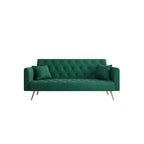 Canapé Loveseat Convertible 71", Canapé-lit en Velours pour Salon, Chambre, Bureau - ModernLuxe