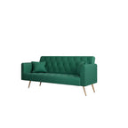 Canapé Loveseat Convertible 71", Canapé-lit en Velours pour Salon, Chambre, Bureau - ModernLuxe