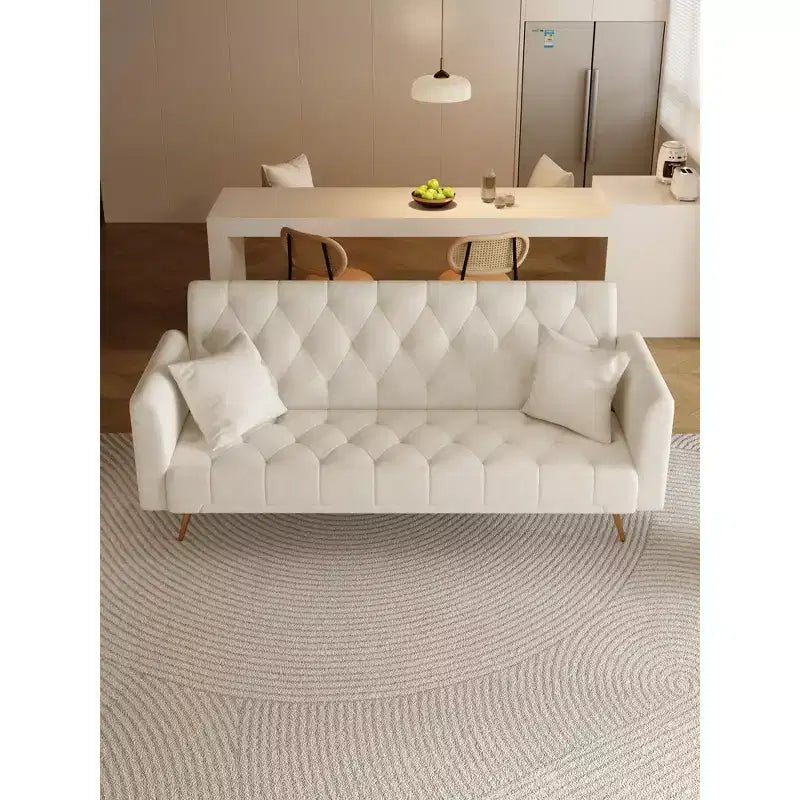 Canapé Loveseat Convertible 71", Canapé-lit en Velours pour Salon, Chambre, Bureau - ModernLuxe