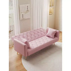 Canapé Loveseat Convertible 71", Canapé-lit en Velours pour Salon, Chambre, Bureau - ModernLuxe