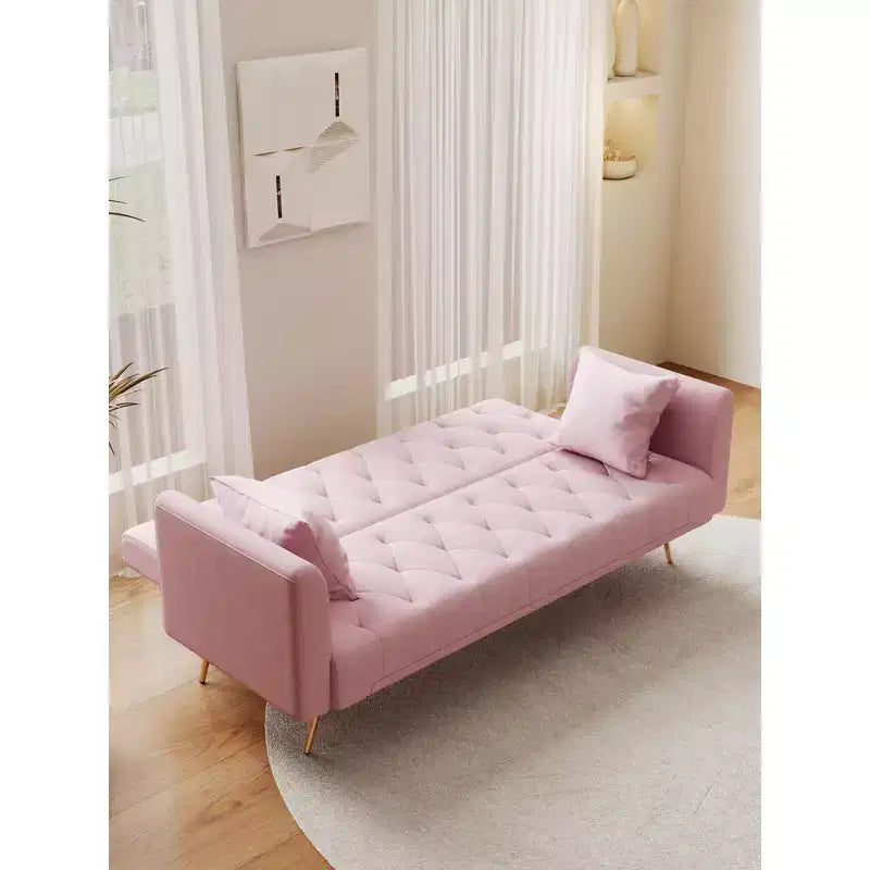 Canapé Loveseat Convertible 71", Canapé-lit en Velours pour Salon, Chambre, Bureau - ModernLuxe