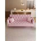 Canapé Loveseat Convertible 71", Canapé-lit en Velours pour Salon, Chambre, Bureau - ModernLuxe