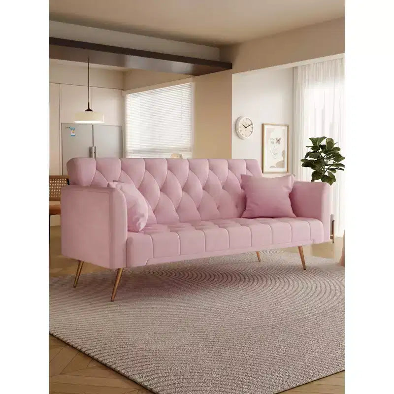 Canapé Loveseat Convertible 71", Canapé-lit en Velours pour Salon, Chambre, Bureau - ModernLuxe
