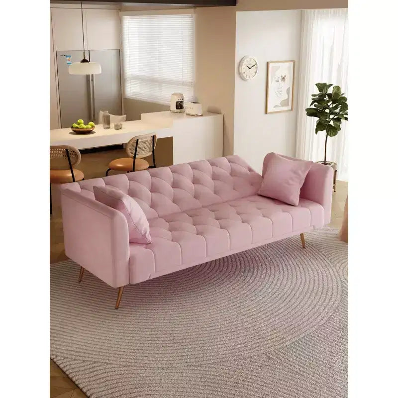 Canapé Loveseat Convertible 71", Canapé-lit en Velours pour Salon, Chambre, Bureau - ModernLuxe