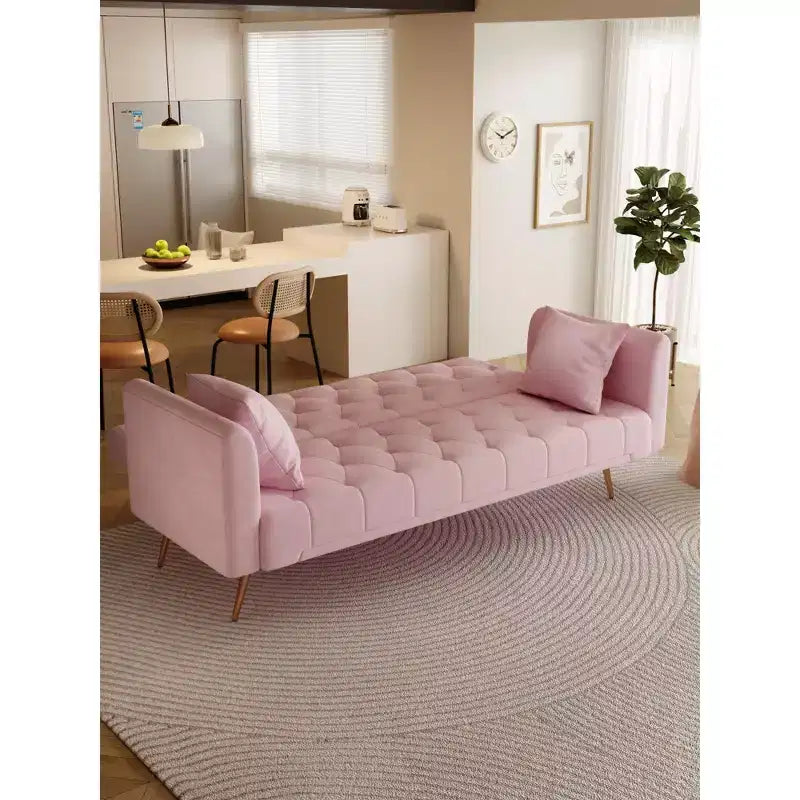 Canapé Loveseat Convertible 71", Canapé-lit en Velours pour Salon, Chambre, Bureau - ModernLuxe