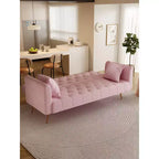 Canapé Loveseat Convertible 71", Canapé-lit en Velours pour Salon, Chambre, Bureau - ModernLuxe