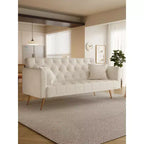 Canapé Loveseat Convertible 71", Canapé-lit en Velours pour Salon, Chambre, Bureau - ModernLuxe