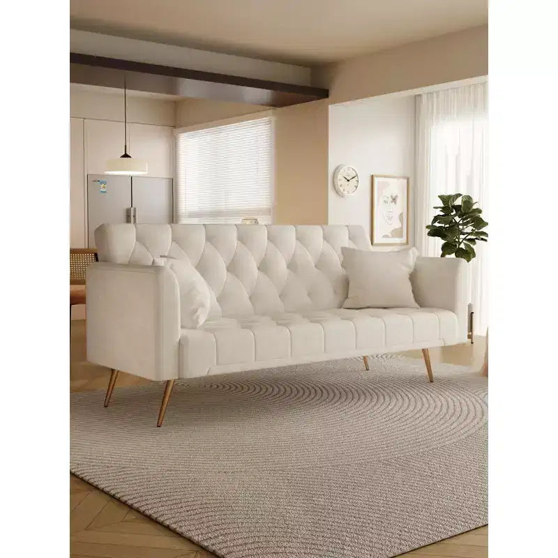 Canapé Loveseat Convertible 71", Canapé-lit en Velours pour Salon, Chambre, Bureau - ModernLuxe