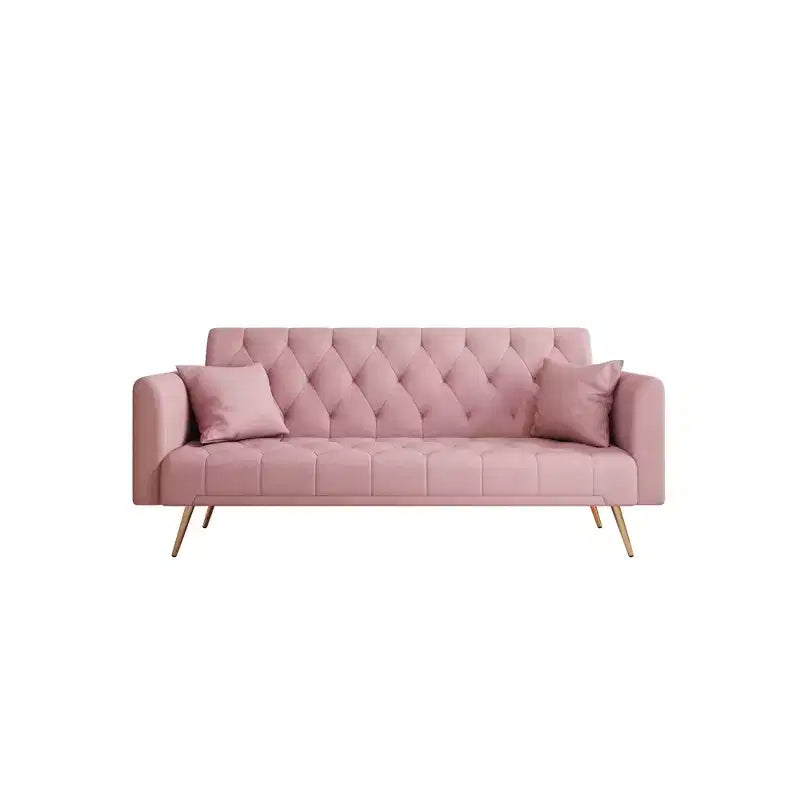 Canapé Loveseat Convertible 71", Canapé-lit en Velours pour Salon, Chambre, Bureau - ModernLuxe