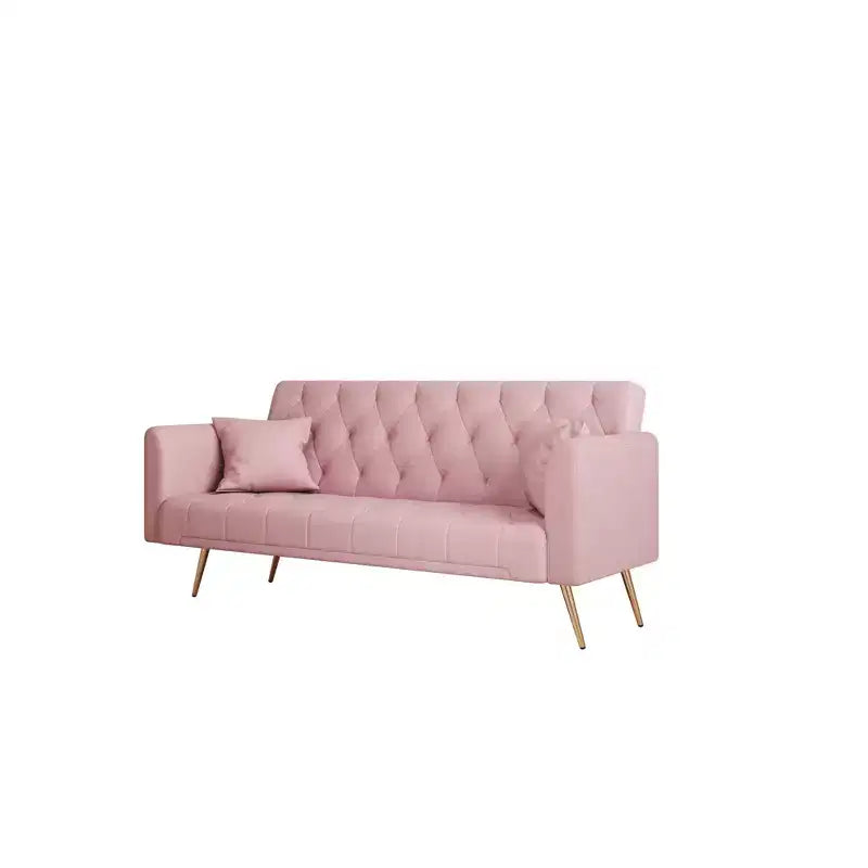 Canapé Loveseat Convertible 71", Canapé-lit en Velours pour Salon, Chambre, Bureau - ModernLuxe