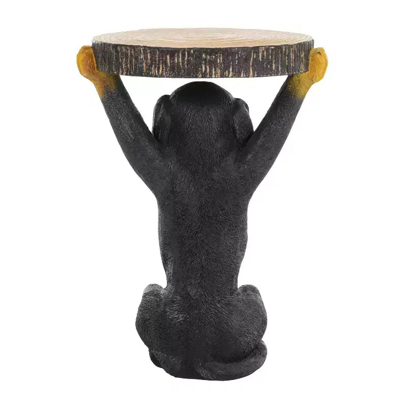 Christopher Knight Home Hendra Table d'appoint moderne en béton léger avec piédestal et statue de chien pour patio