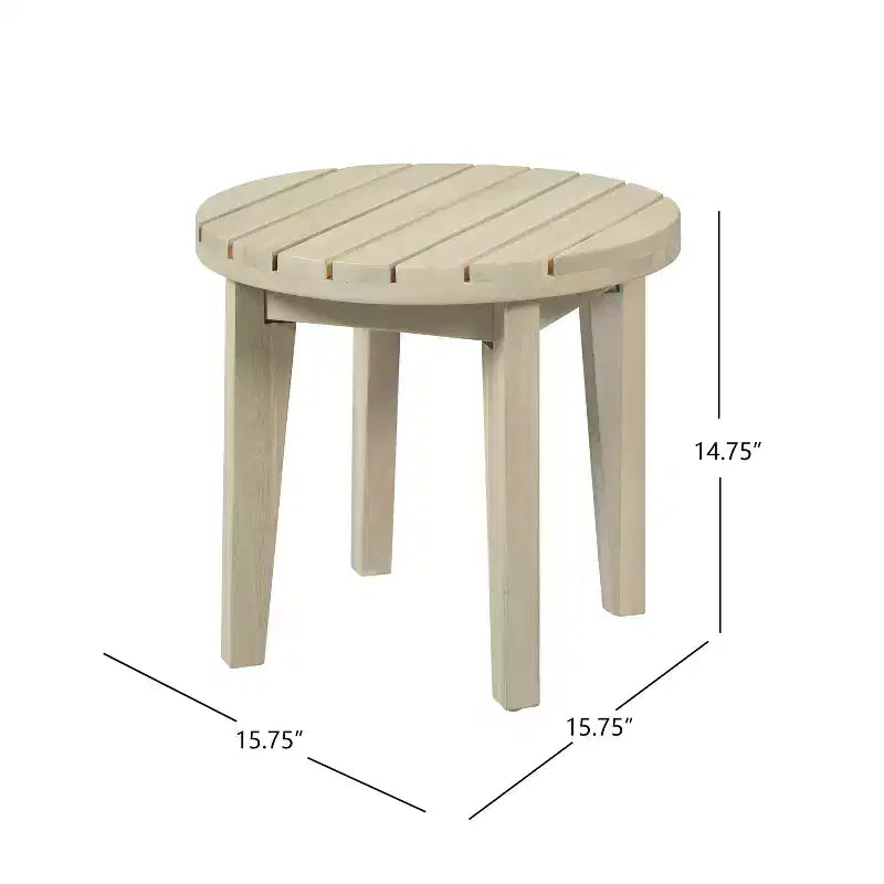 Christopher Knight Home Shota – Table d'appoint ronde moderne d'extérieur en bois d'acacia à lattes
