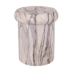 Tavolino rotondo da esterno e interno ModernLuxe, tavolino decorativo in MGO resistente alle intemperie, porta piante da giardino, nessun montaggio