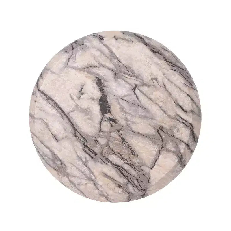Tavolino rotondo da esterno e interno ModernLuxe, tavolino decorativo in MGO resistente alle intemperie, porta piante da giardino, nessun montaggio