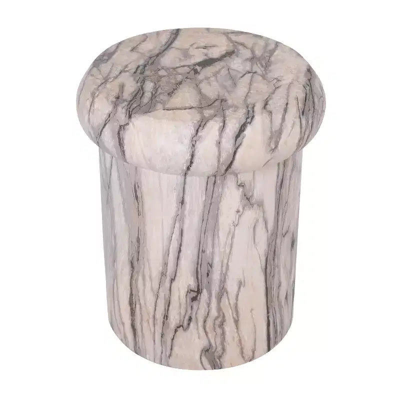Tavolino rotondo da esterno e interno ModernLuxe, tavolino decorativo in MGO resistente alle intemperie, porta piante da giardino, nessun montaggio