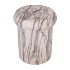 Tavolino rotondo da esterno e interno ModernLuxe, tavolino decorativo in MGO resistente alle intemperie, porta piante da giardino, nessun montaggio