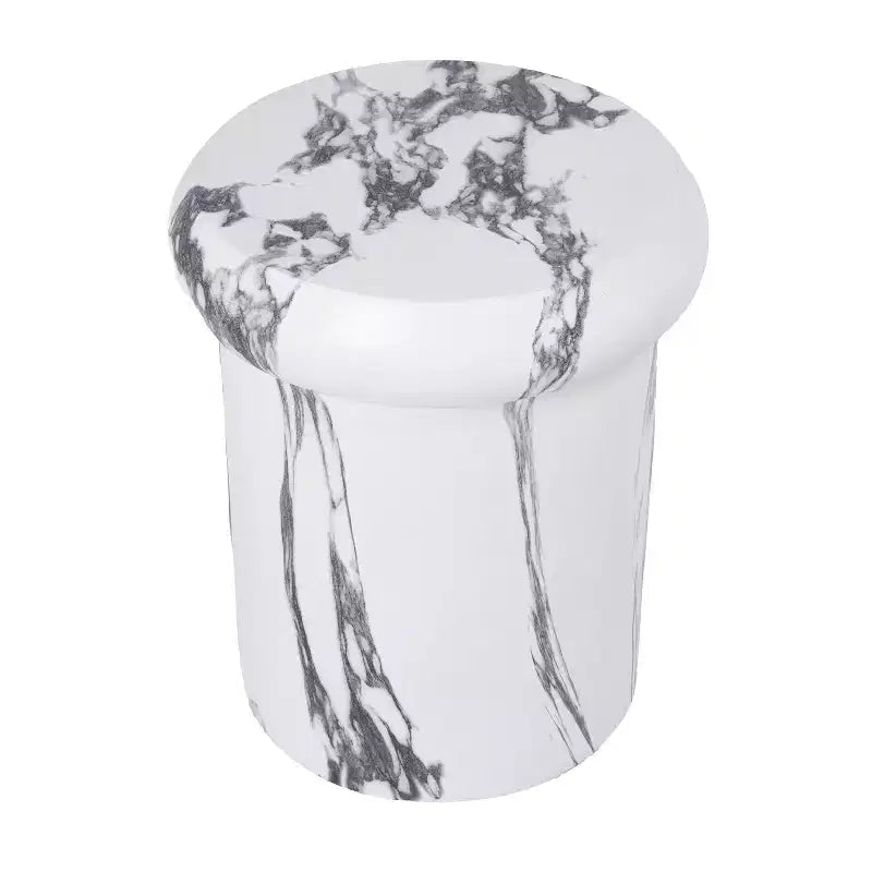 Tavolino rotondo da esterno e interno ModernLuxe, tavolino decorativo in MGO resistente alle intemperie, porta piante da giardino, nessun montaggio