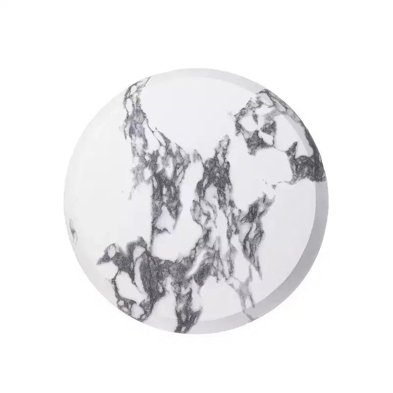 Tavolino rotondo da esterno e interno ModernLuxe, tavolino decorativo in MGO resistente alle intemperie, porta piante da giardino, nessun montaggio