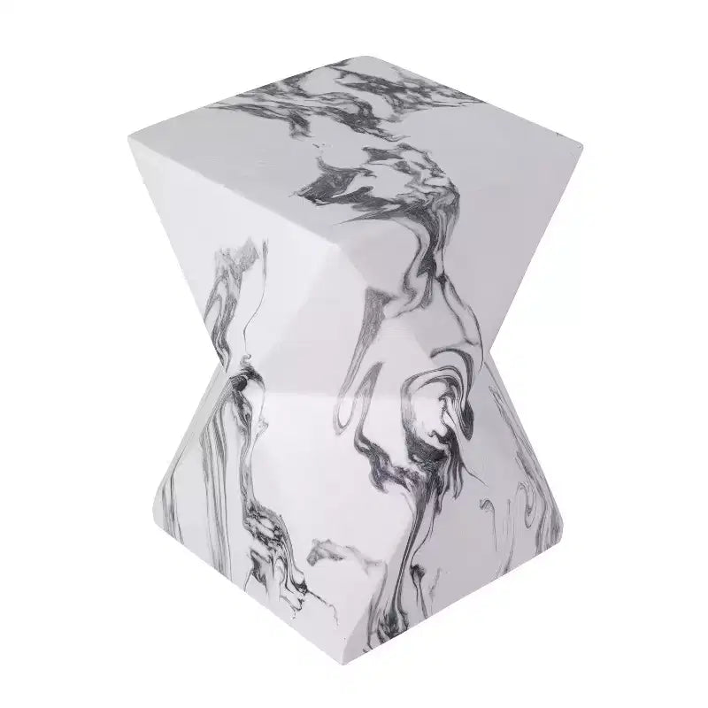 Tavolino da Esterno/Interno Geometrico ModernLuxe, Resistente alle Intemperie in MGO, Decorativo, per Piante, Nessun Montaggio