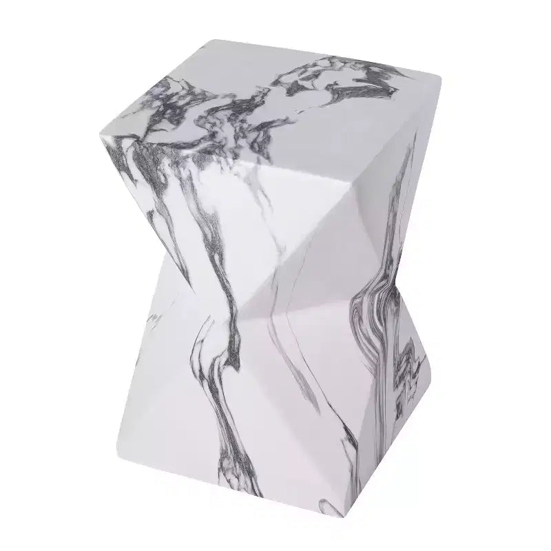 Tavolino da Esterno/Interno Geometrico ModernLuxe, Resistente alle Intemperie in MGO, Decorativo, per Piante, Nessun Montaggio