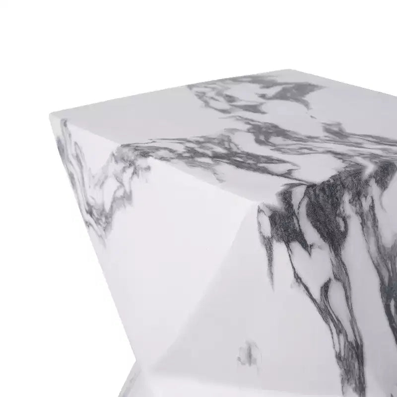 Tavolino da Esterno/Interno Geometrico ModernLuxe, Resistente alle Intemperie in MGO, Decorativo, per Piante, Nessun Montaggio
