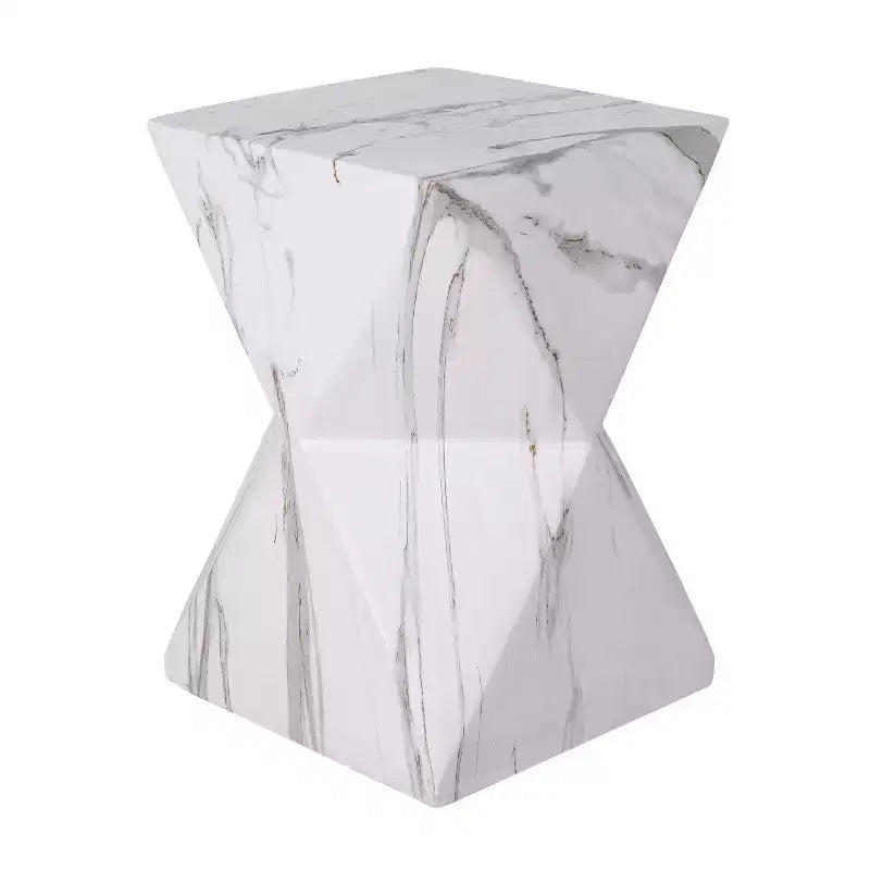 Tavolino da Esterno/Interno Geometrico ModernLuxe, Resistente alle Intemperie in MGO, Decorativo, per Piante, Nessun Montaggio