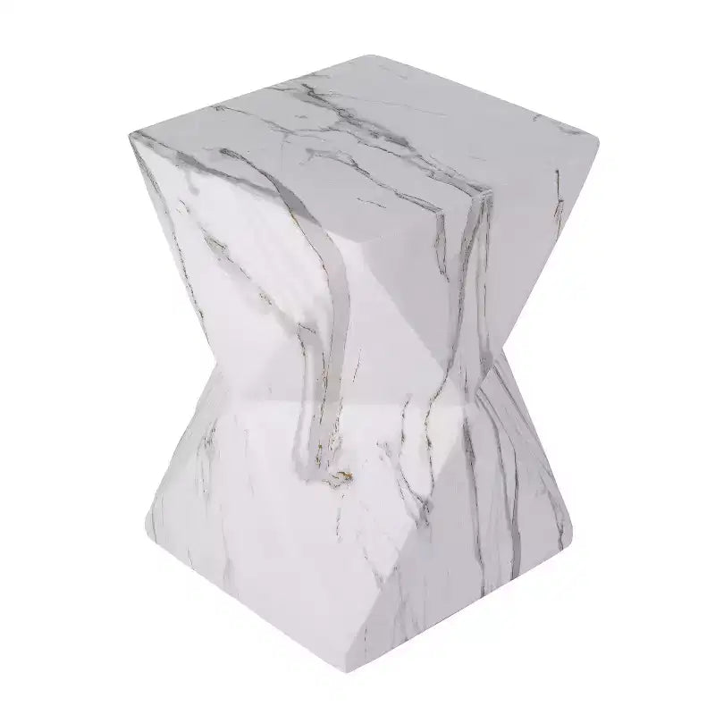 Tavolino da Esterno/Interno Geometrico ModernLuxe, Resistente alle Intemperie in MGO, Decorativo, per Piante, Nessun Montaggio