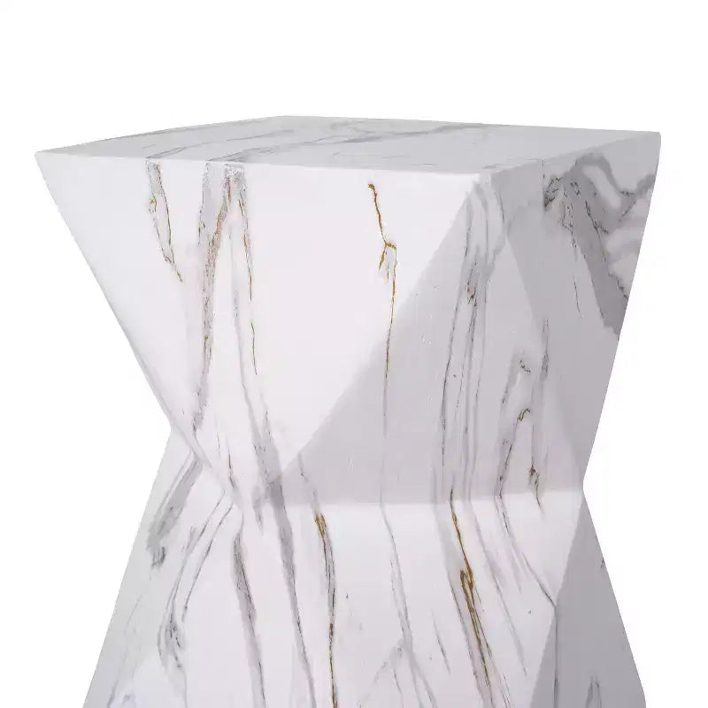 Tavolino da Esterno/Interno Geometrico ModernLuxe, Resistente alle Intemperie in MGO, Decorativo, per Piante, Nessun Montaggio