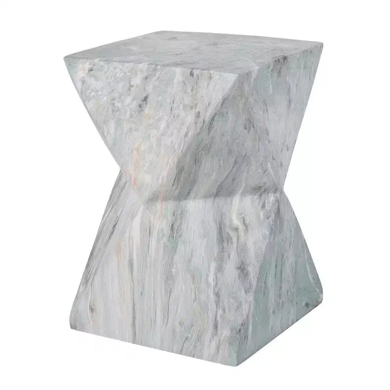 Tavolino da Esterno/Interno Geometrico ModernLuxe, Resistente alle Intemperie in MGO, Decorativo, per Piante, Nessun Montaggio