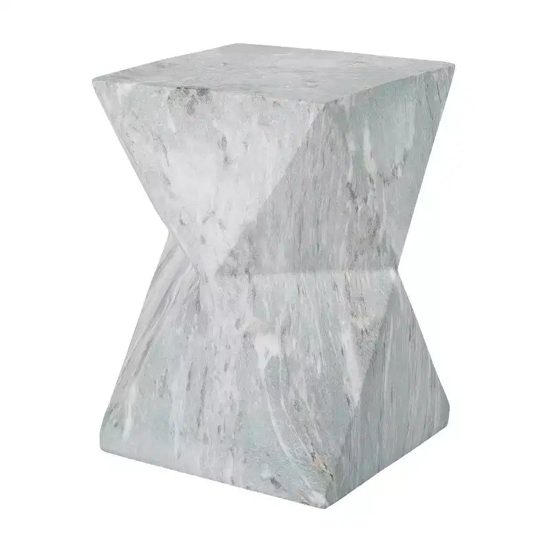 Tavolino da Esterno/Interno Geometrico ModernLuxe, Resistente alle Intemperie in MGO, Decorativo, per Piante, Nessun Montaggio