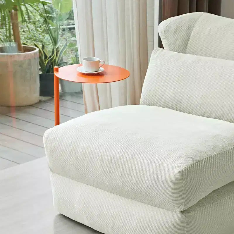 MAYEERTY Beige Fauteuil-lit Pliant 2 en 1 Nuage Velours Côtelé Lavable Petit Espace Canapé