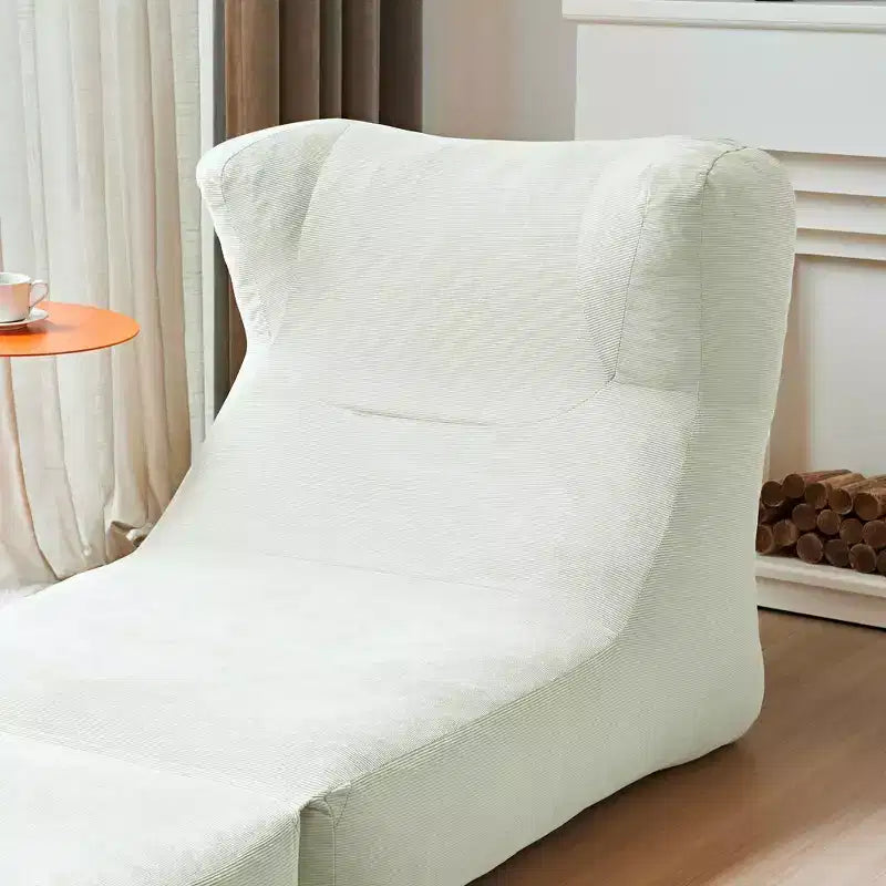MAYEERTY Beige Fauteuil-lit Pliant 2 en 1 Nuage Velours Côtelé Lavable Petit Espace Canapé