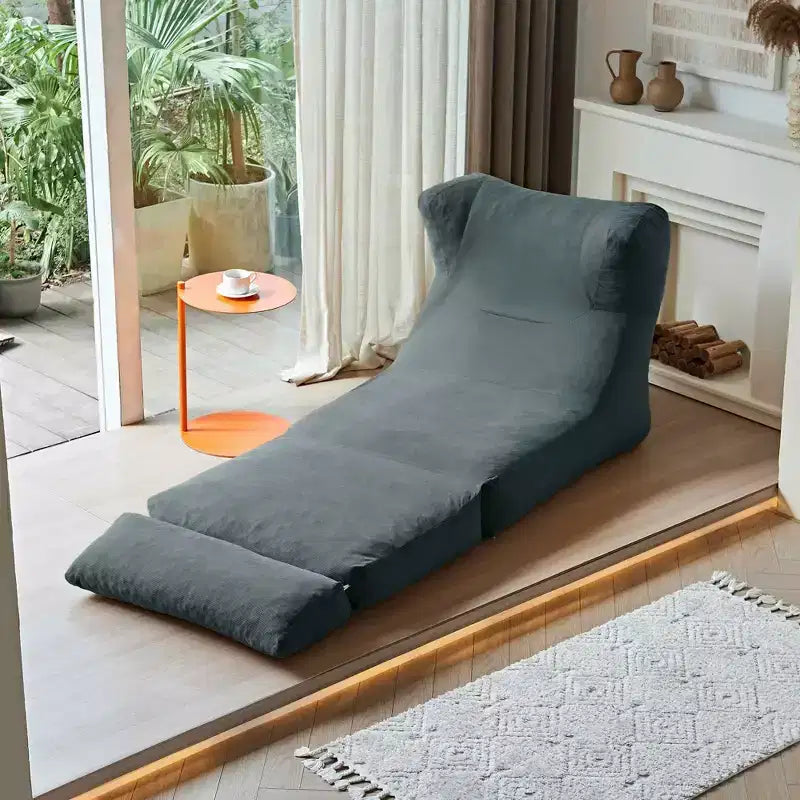 MAYEERTY Beige Fauteuil-lit Pliant 2 en 1 Nuage Velours Côtelé Lavable Petit Espace Canapé