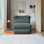 MAYEERTY Beige Fauteuil-lit Pliant 2 en 1 Nuage Velours Côtelé Lavable Petit Espace Canapé